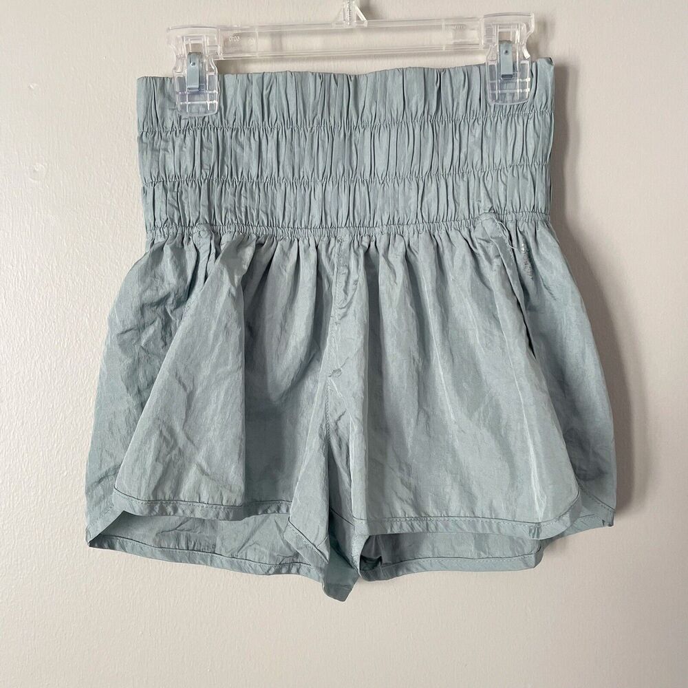 Free People Size S Light Blue The Way Home High Rise Workout Shorts